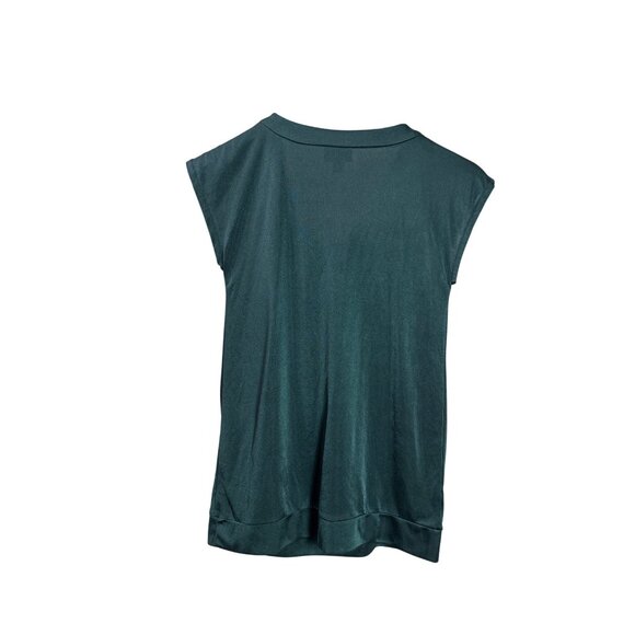 Mossimo Green Sleeveless Drape Front Top XS Lightweight Stretchy Blouse - Picture 2 of 3